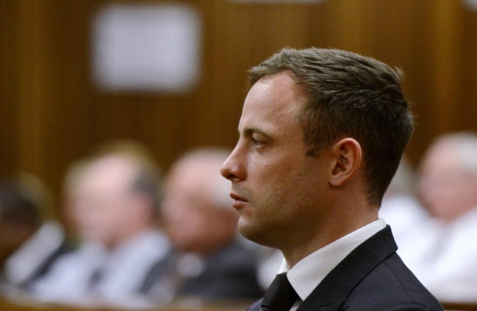 Oscar Pistorius at his sentencing. Photo by Reuters
