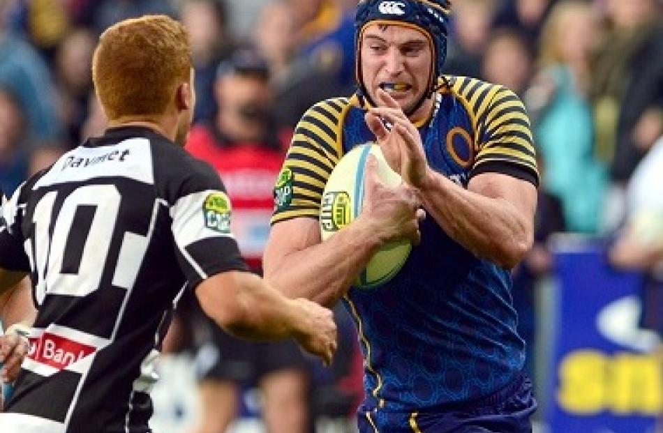 Otago captain Paul Grant in action against Hawkes Bay during their match at Forsyth Barr Stadium...