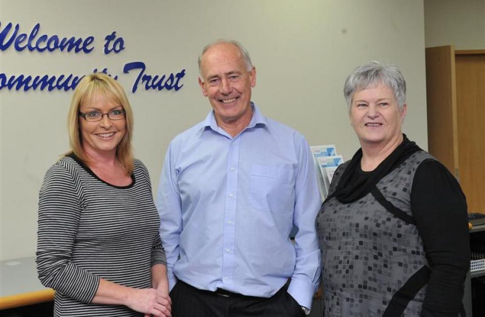 Otago Community Trust staff (from left) administration manager and funding adviser Sue Broome,...