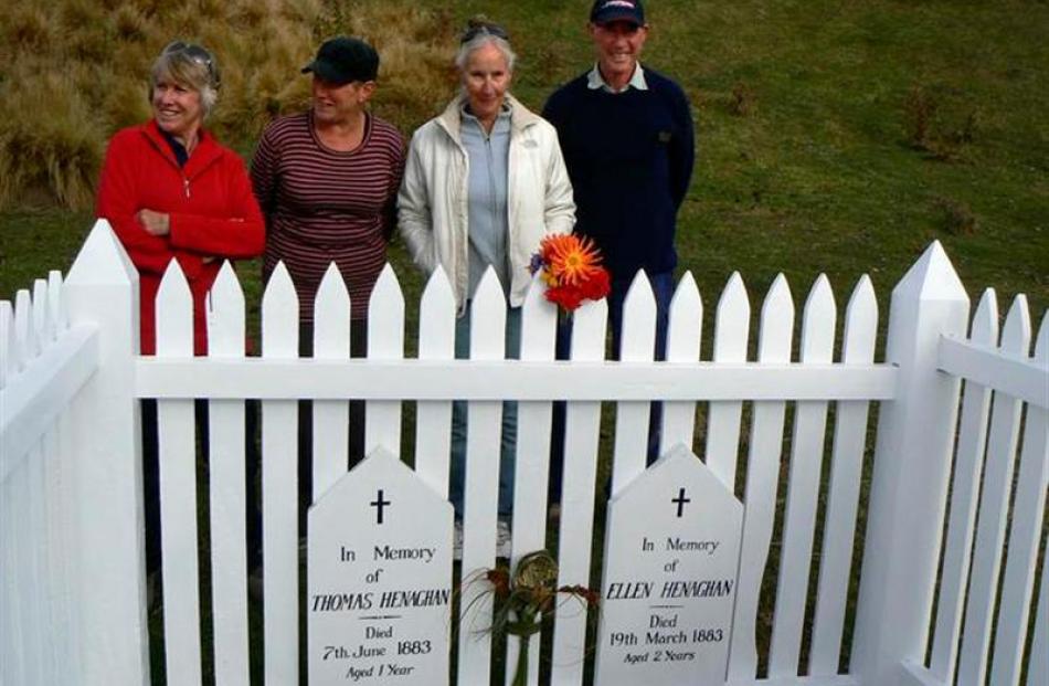 Otago Peninsula Museum  and  Historical Society members (from left) Brenda Cameron, secretary...