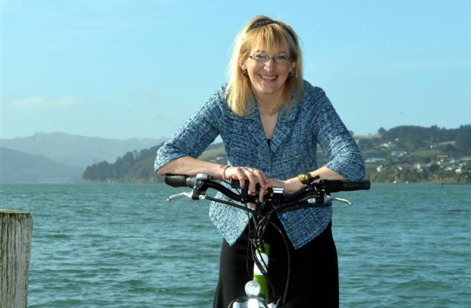 Otago Peninsula Trust marketing manager Sophie Barker on one of the electric bikes available for...