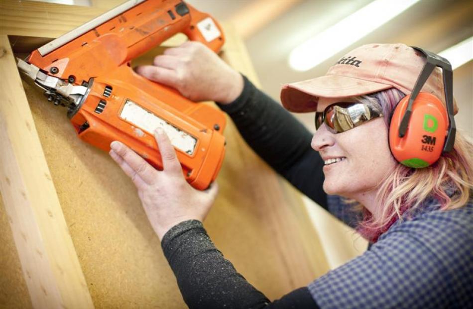 Otago Polytechnic carpentry lecturer Jo Hare is part of a move by the tertiary institute to...