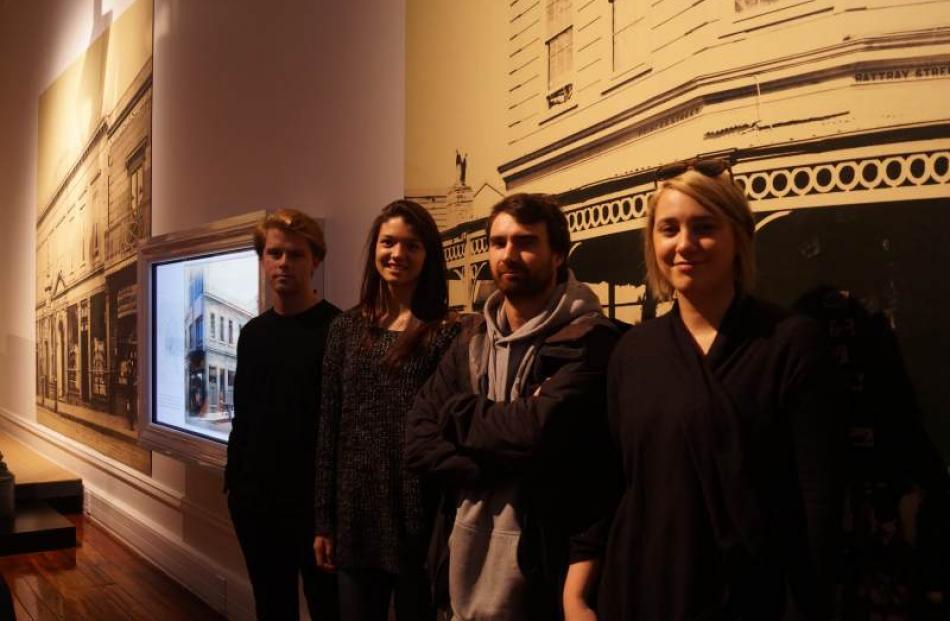 Otago Polytechnic School of Art students (from left) Maxwell Cole, Lara Colyer, Rory Allardice...