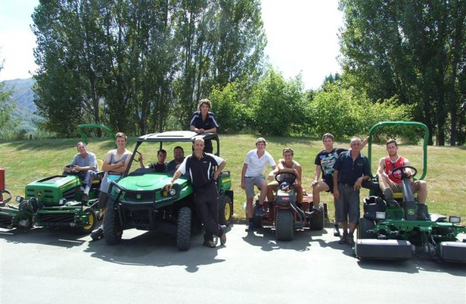 Otago Polytechnic  turf management students at The Hills  last week for the New Zealand PGA, from...