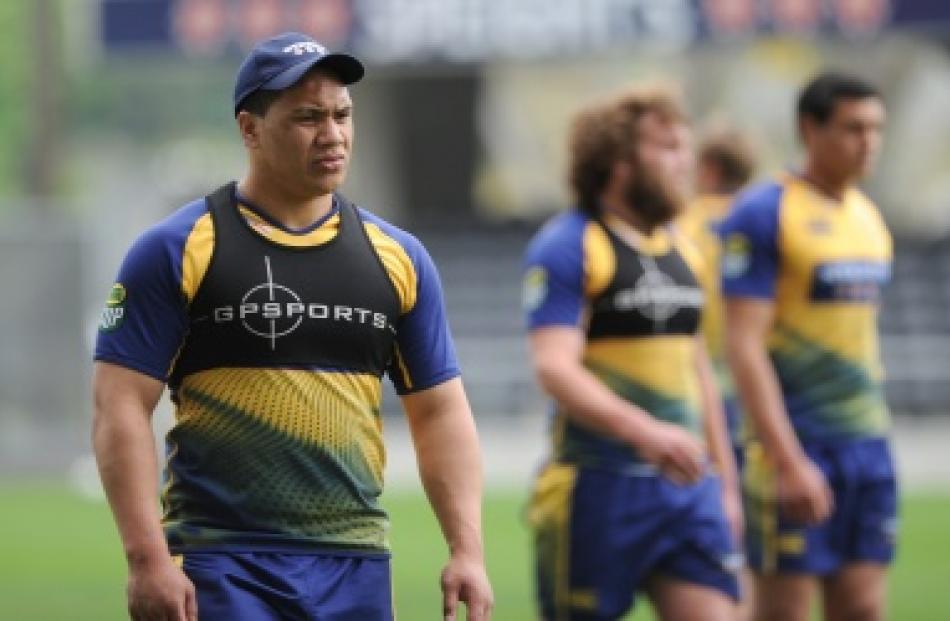 Otago rugby team captains run at Forsyth Barr Stadium last year. Photo by Craig Baxter.