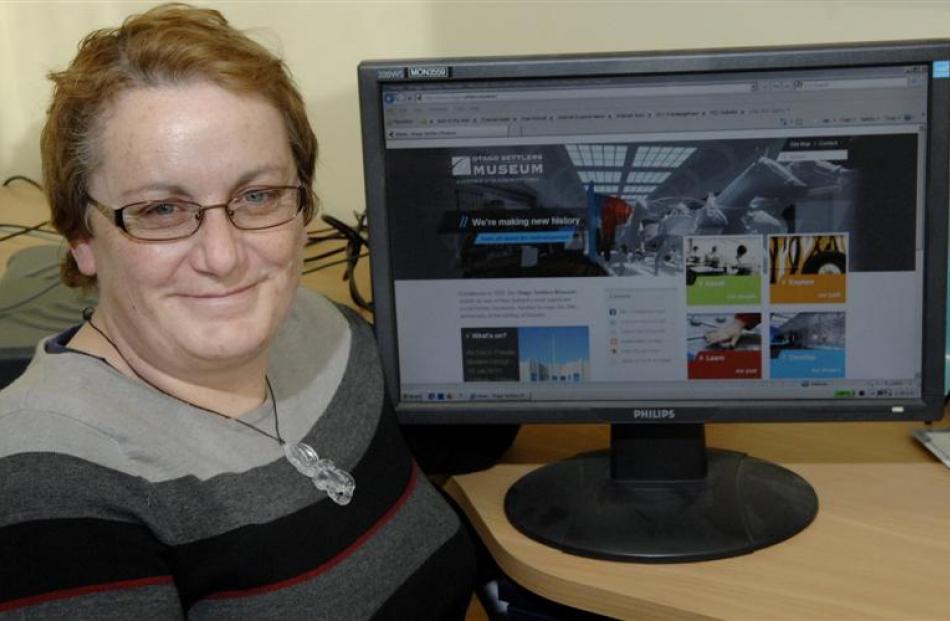 Otago Settlers Museum webmaster Lynda McLea reflects on the museum's new internet site. Photo by...