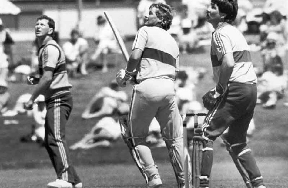 Otago spinner Stephen Boock, Otago wicket keeper Warren Lees, batsman Ian Smith.
