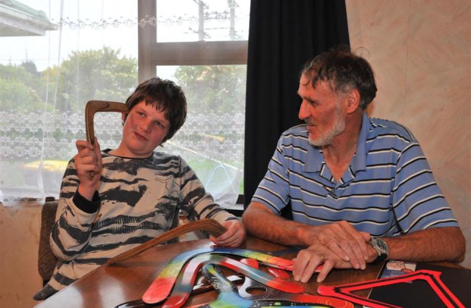 Otago Youth Wellness Trust mentor John Schofield, who began making boomerangs as a teenager in...
