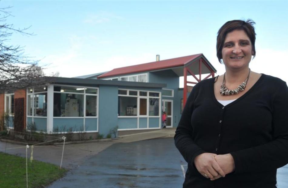 Outram School acting principal Amber Paterson examines the school administration block, which...