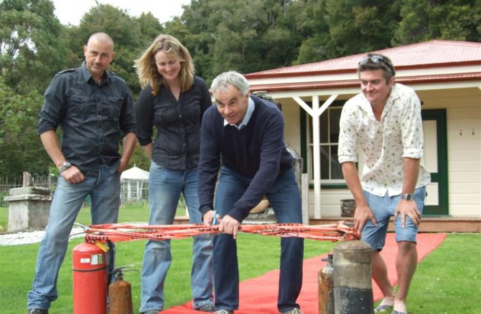 Paradise Trust chairman Tom Pryde cuts the ''ribbon'' to officially open the refurbished Southern...