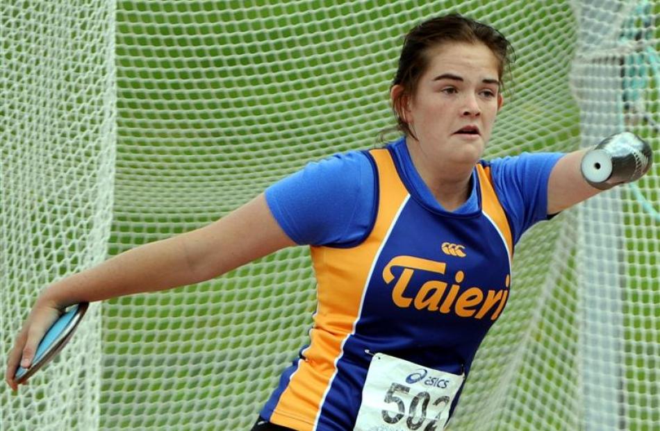 Paralympic athlete Holly Robinson in action at the Caledonian Ground recently. Photo by Peter...