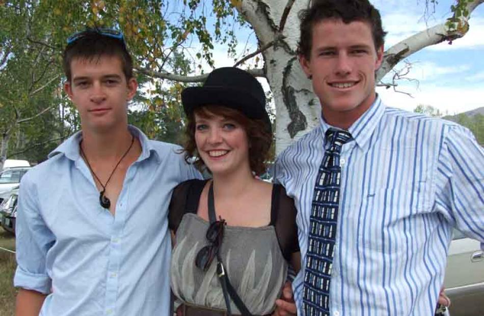 Ryan Limmer (18) and Hannah James (17), both of Wanaka, and James McCaughan (18), of Tarras.