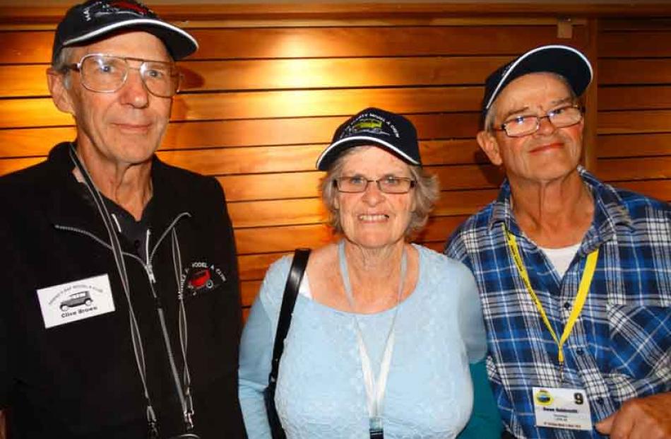 Clive Brown, of Havelock North, and Margaret and Owen Goldsmith, of Tauranga.