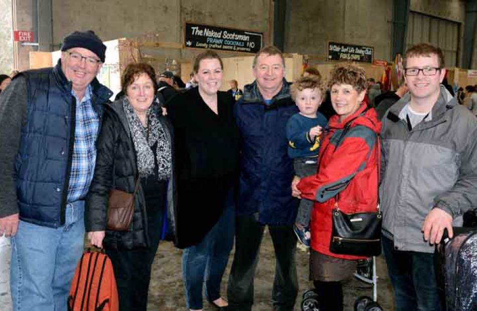 Philip and Carolyn Taylor of Christchurch, with Holly, Garry, Archie (16 months), Karen and Matt...