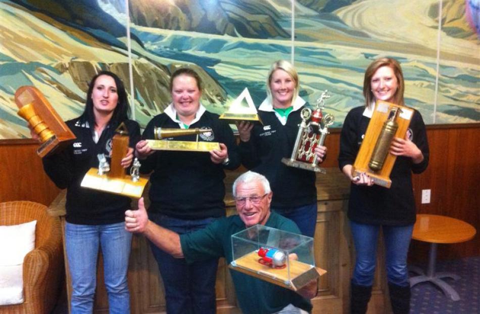 Pictured with the spoils of their success at the 41st annual Wajax rural firefighting competition...