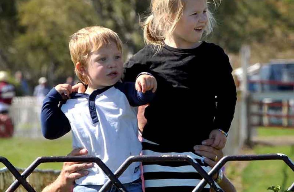 Emma (4) And Hunter Burton (2), of Green Island.