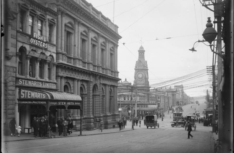 Princes St in about 1925, the year William Stewart Fishmongers moved into the former Standard...