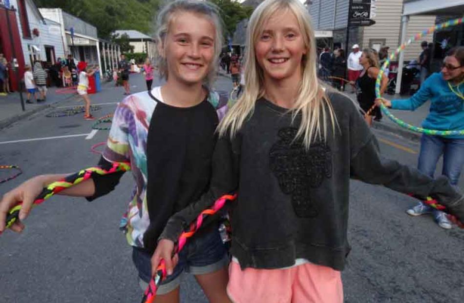 Claudia Watts, left, of Arrowtown and Emma Saxon, of Queenstown, both 13.