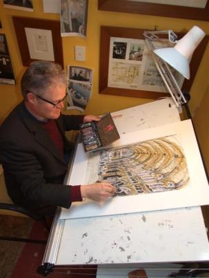 Queenstown architect Ed Elliott's drawings of French architecture  are being exhibited in the St...