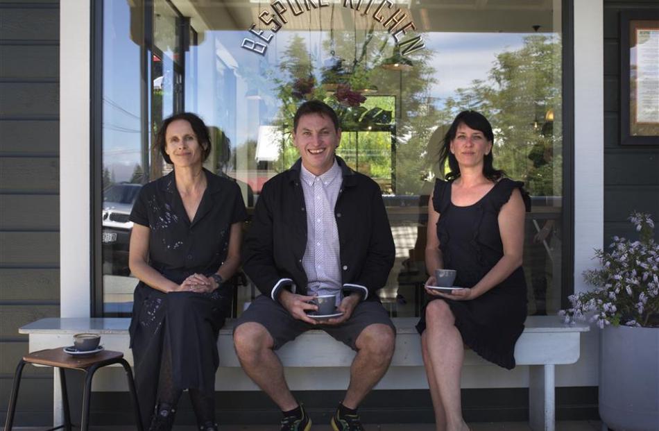 Queenstown business partners (from left) Michelle Freeman, Chris Vile and Rae Ellis outside...