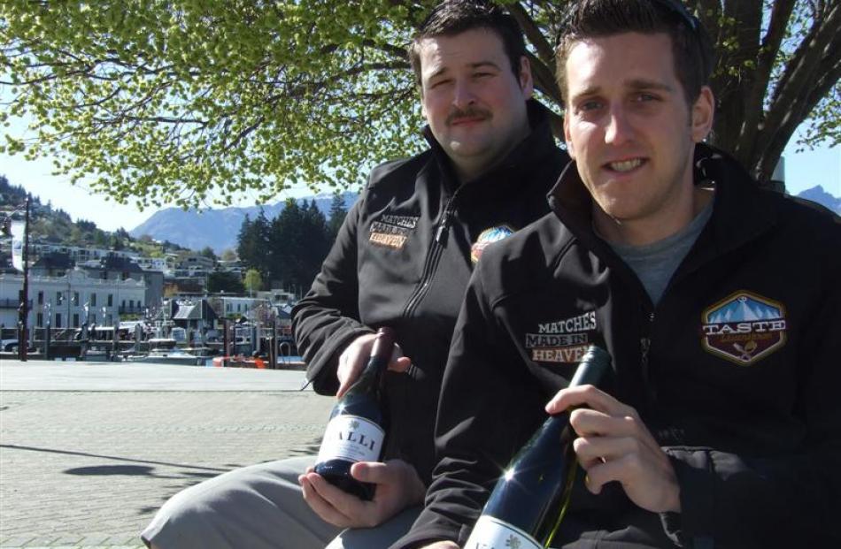Queenstown Lakes District Rugby World Cup co-ordinator Jono Sutherland (left) and events manager...