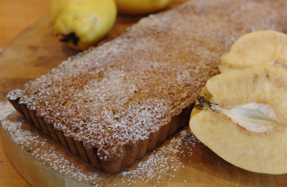 Quince and walnut tart. Photo by Linda Robertson.