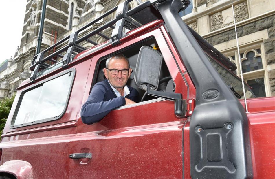 Ray Grubb in his globetrotting Land Rover 90. PHOTO: GREGOR RICHARDSON