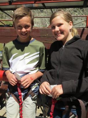 Remarkables Primary  pupils (from left) Hope Gregory (12), Oliver Price (12), Drew Kinny (12),...