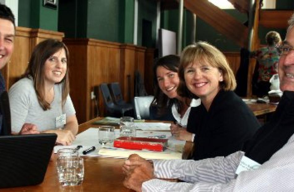 Rhys Millar and Natasha Garvan, from Food, Farms and Freshwater, Sarah Williams, from Contact...