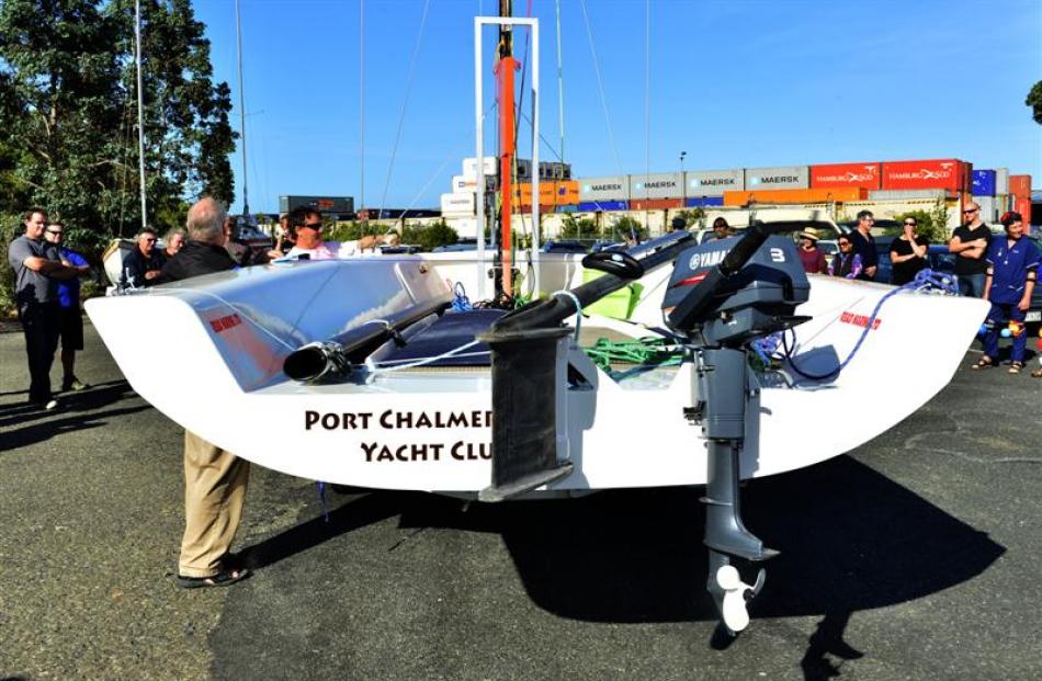 Rob Wood and partner Ruth Ferguson prepare to launch their home-made Leech 650 carbon-fibre...