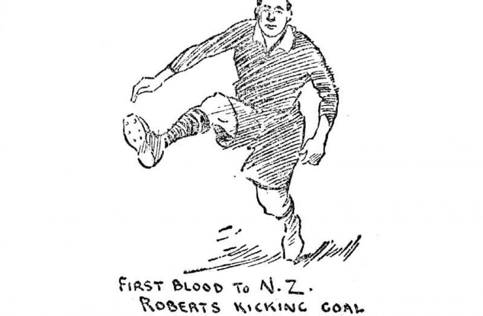 Sketches by an unknown ODT artist that appeared in the paper following the game. Image from ODT...