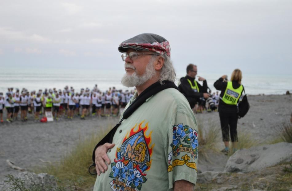 Robin Judkins, the Coast to Coast race organiser, at the start of this year's race. Photo from...