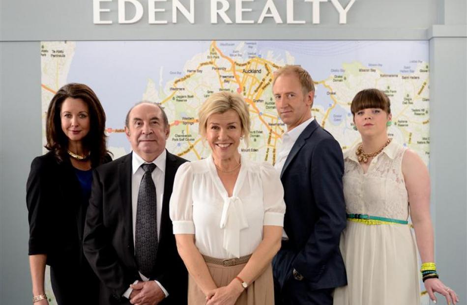 Robyn Malcolm (centre), pictured  with (from left) Theresa Healey, Roy Billing, Adam Gardiner and...