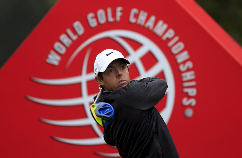 Rory McIlroy tees off in Shanghai earlier this month. Photo: Reuters