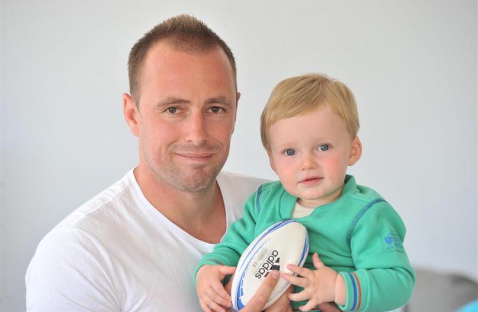 Ryan Bambry and his son, Cullen (1), at home in Dunedin. Photo by Linda Robertson.