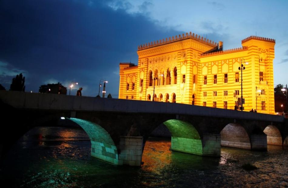 Sarajevo City Hall, the last place that Austro-Hungarian Archduke Franz Ferdinand and his wife...
