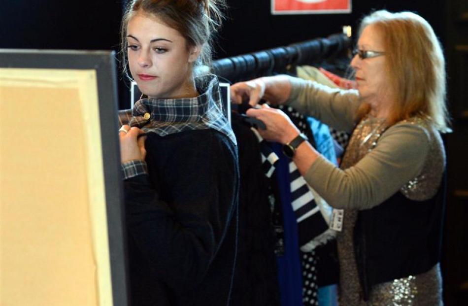 Sarfia Sparks checks out her look. Photos by Peter McIntosh.