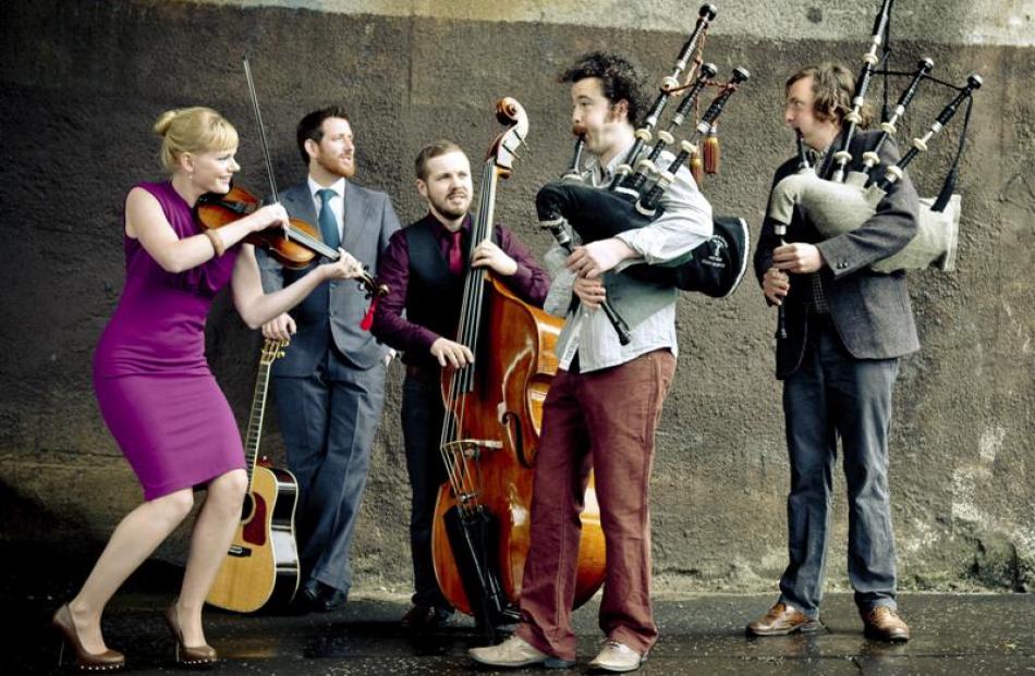 Scottish folk band Breabach (from left) Megan Henderson, Ewan Robertson, James Lindsay, Calum...