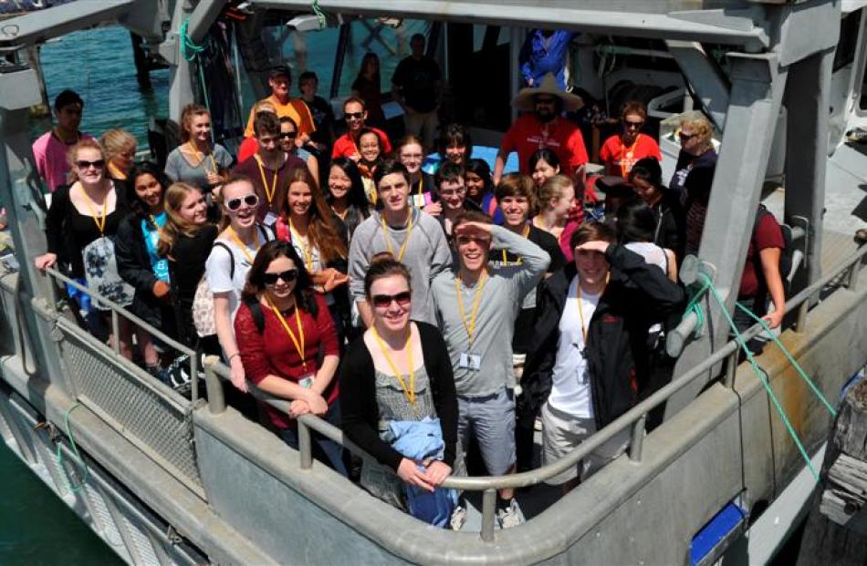 Secondary school pupils attending the University of Otago's latest hands-on science camp depart...