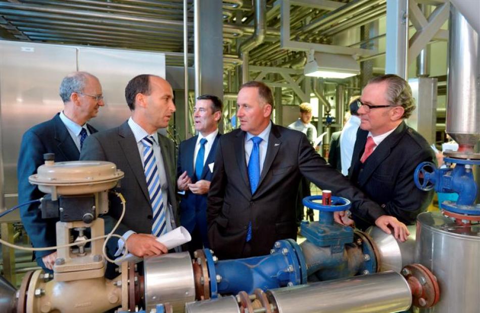 Seeing where Speight's Gold Medal Ale is made are (from left) Lion New Zealand supply chain...