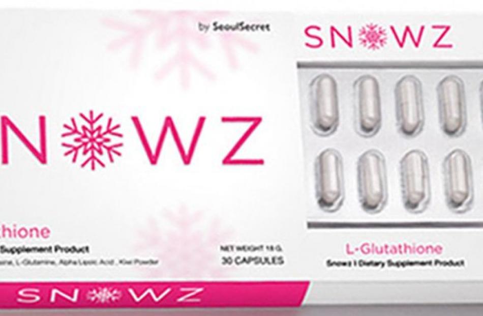 Seoul Secret’s skin-whitening product Snowz. Photos supplied.
