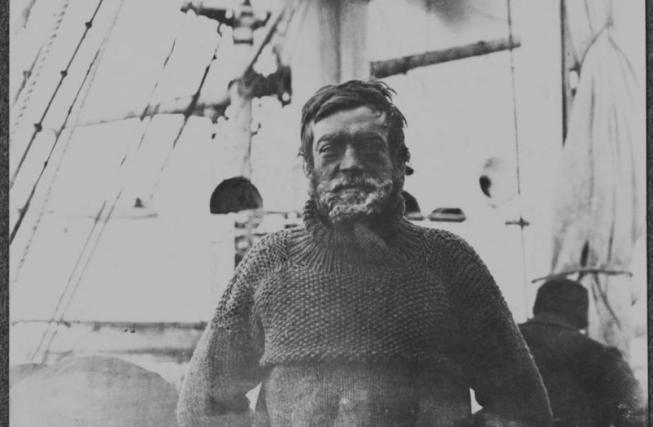 Shackleton aboard <i>Nimrod</i> after the harrowing Southern Journey, March 1909. Photo courtesy...