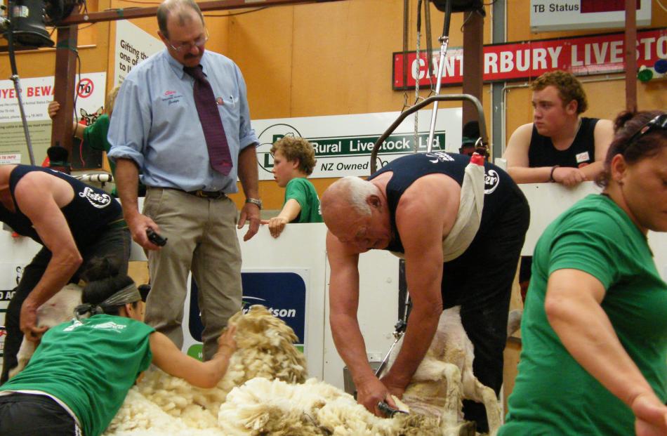 Shearing Sports New Zealand official John Hough, who is in  his final season of  shearing...