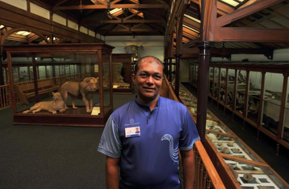 Shimrath Paul, Otago Museum's chief executive, says the Animal Attic is his favourite gallery in...