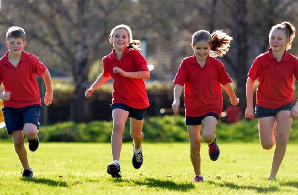 Silverstream School's Thomas Andrews (10), Lucy Cowie (9), Shyah Beattie (9) and Danni Thomson (9...