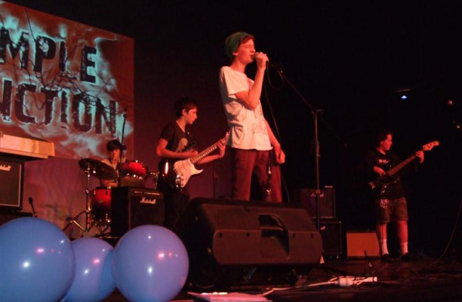 Simple Function, from Wakatipu High School, performs during the Big Break concert at the...