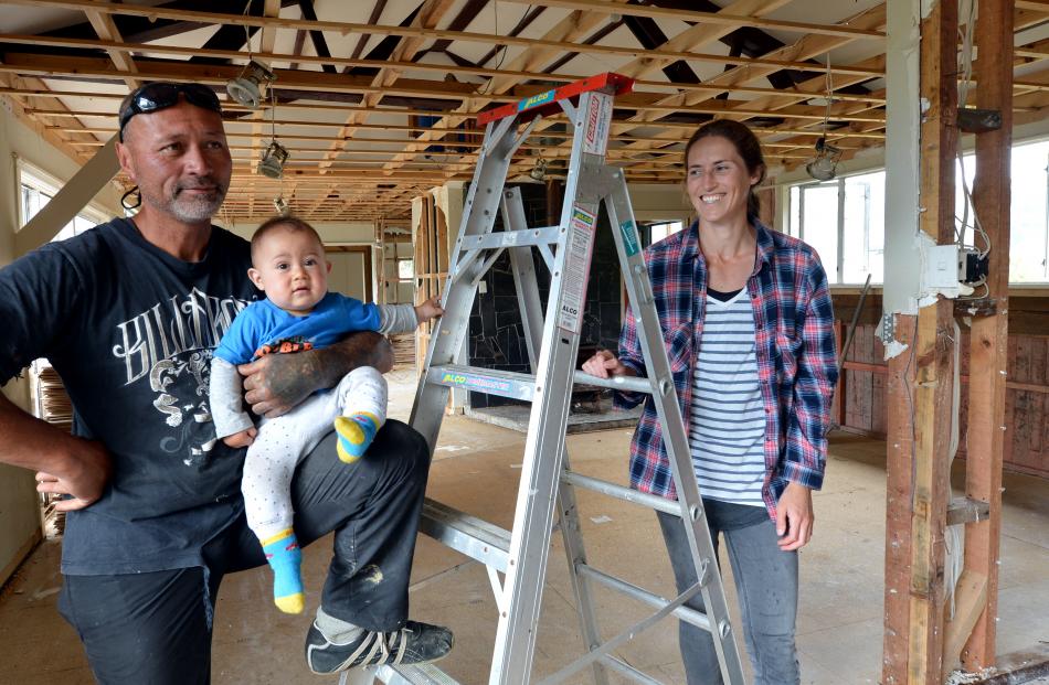 Skip King, partner Anna Smythe and baby Taika King (10 months), of Dunedin, have been overwhelmed...