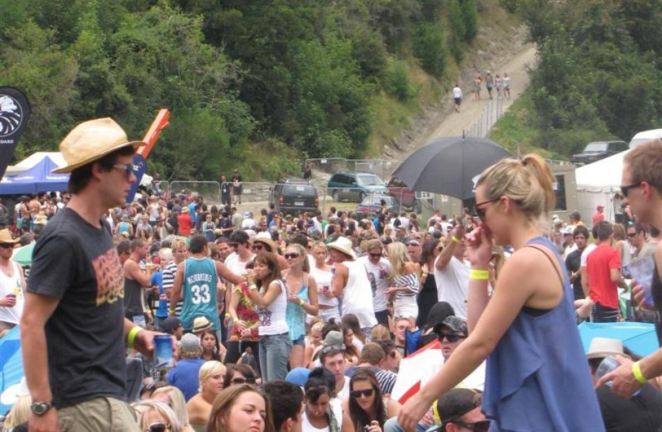 Some of the thousands of party goers at the inaugural Shotover Sunshine Festival held in February...