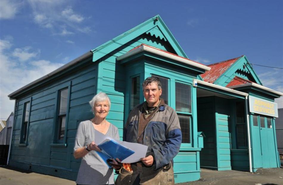Southern Heritage Trust member Ann Barsby and Peter Mason, a volunteer at the nearby Dunedin...