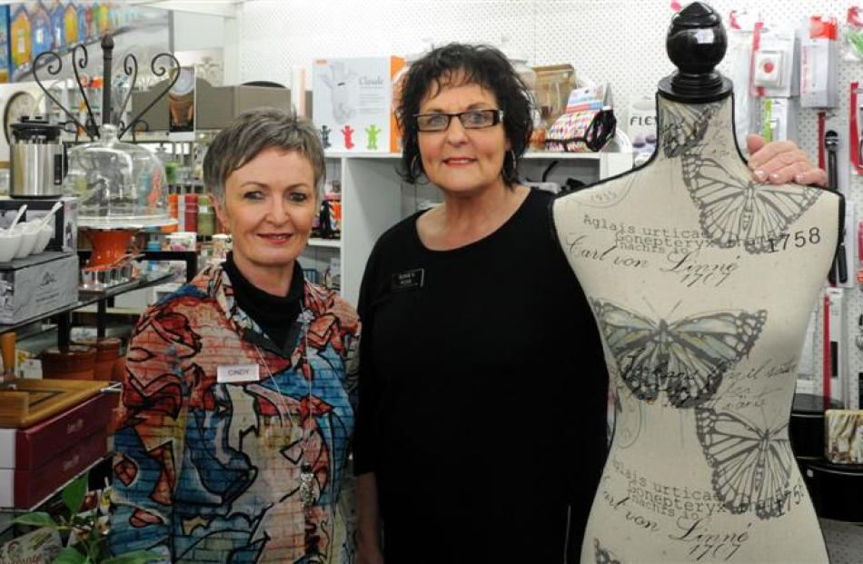 Staff member Cindy Thomson (left), of Mosgiel, and store owner Rosie Young, of Waihola, at Rosie's.